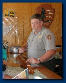 Blue Ridge park ranger demonstrating the Mountain Dulcimer