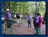 Getting a briefing from Nancy and Jamie 
New England Hiking Holidays guides