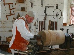 Making a wagon heel hub