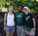 Elaine, Ati and Katie at Honouliuli before the little darlings asrrive.